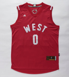 Maillot De Basket All Star 2016 NBA Western Russell Westbrook 0 Rouge